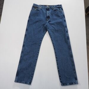 Wrangler Jeans Men 35x32 George Strait Blue Denim Cowboy Cut Classic Western Fit